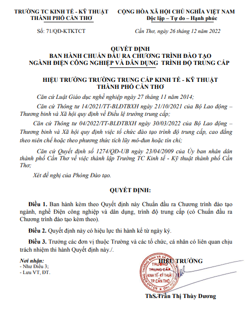 CHUẨN ĐẦU RA NGHỀ QUẢN TRỊ HỆ THỐNG – TRÌNH ĐỘ TRUNG CẤP